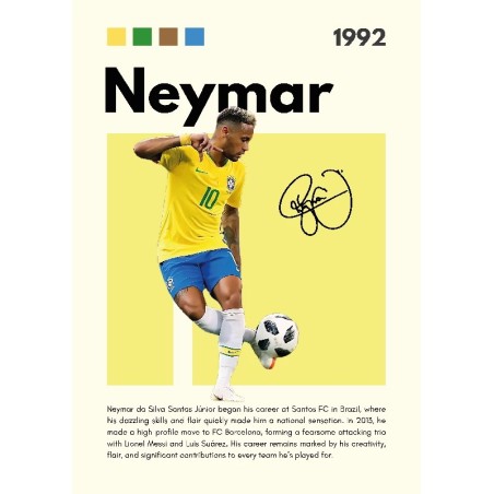 Neymar Vinilo Adhesivo Coleccion Fútbol