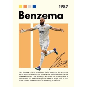 Benzema Vinilo Adhesivo Coleccion Fútbol