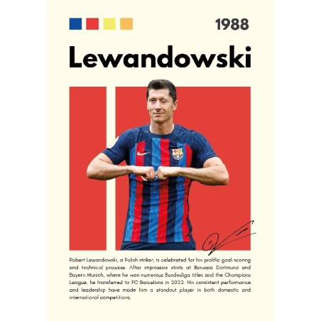 Lewandowski Vinilo Adhesivo Coleccion Fútbol