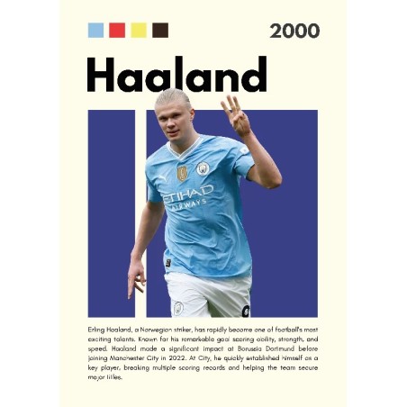 Haaland Vinilo Adhesivo Coleccion Fútbol