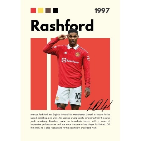Rashford Vinilo Adhesivo Coleccion Fútbol