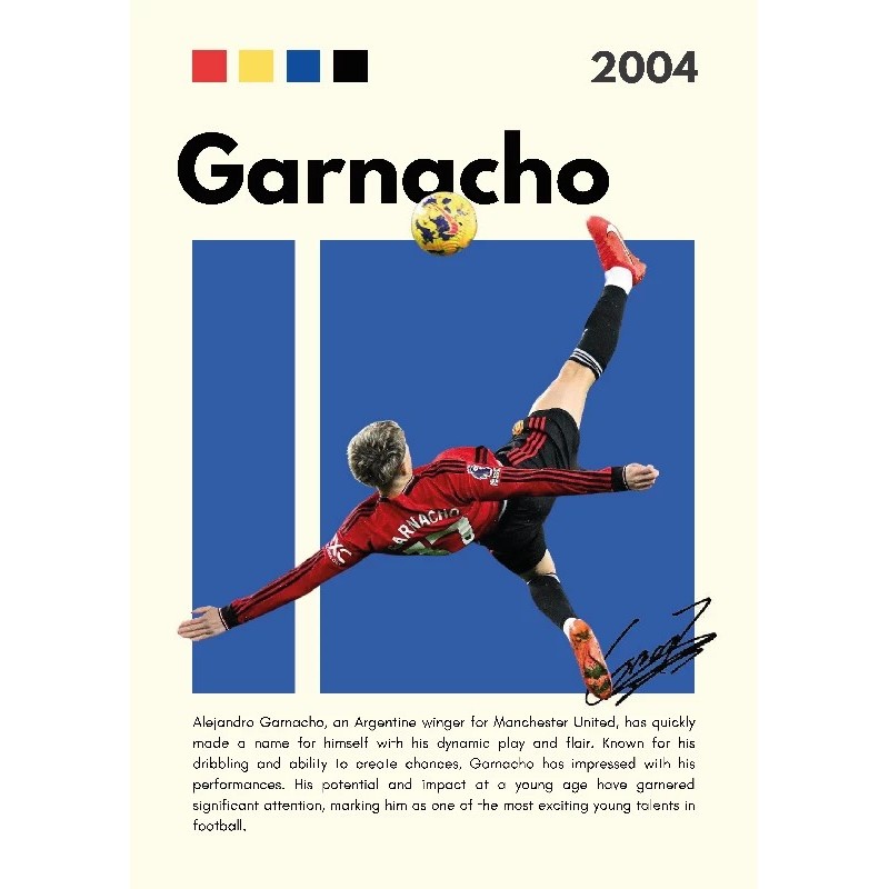 Garnacho Vinilo Adhesivo Coleccion Fútbol