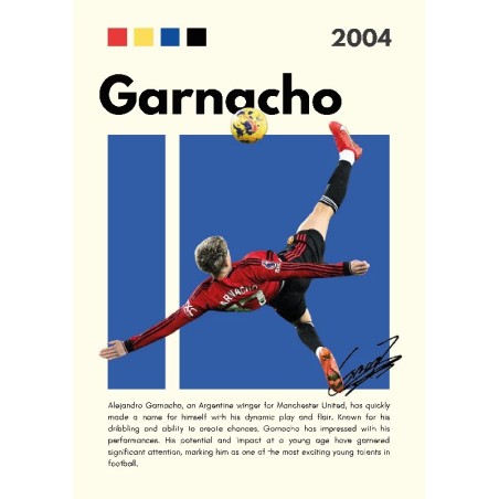 Garnacho Vinilo Adhesivo Coleccion Fútbol
