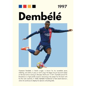 Dembélé Vinilo Adhesivo Coleccion Fútbol