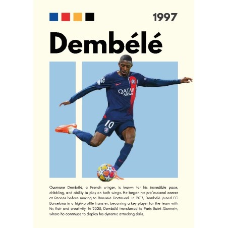 Dembélé Vinilo Adhesivo Coleccion Fútbol