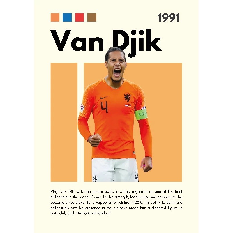 Van Djik Vinilo Adhesivo Coleccion Fútbol Van Djik Vinilo Adhesivo Coleccion Fútbol