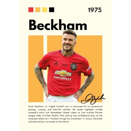 Beckham Vinilo Adhesivo Coleccion Fútbol