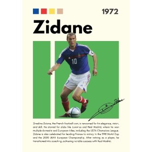 Zidane Vinilo Adhesivo Coleccion Fútbol