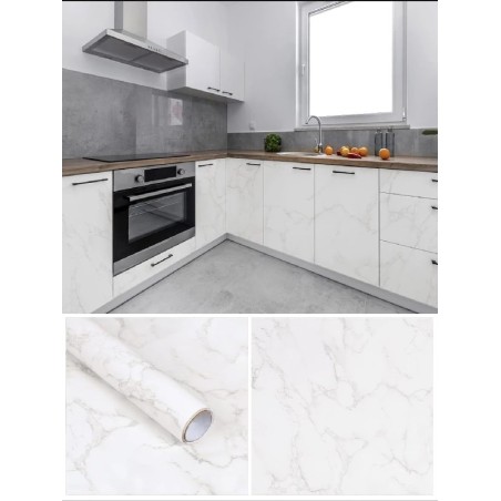 Vinilo Efecto Marmol Blanco MR0609