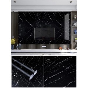 Vinilo Efecto Marmol Negro MR0601