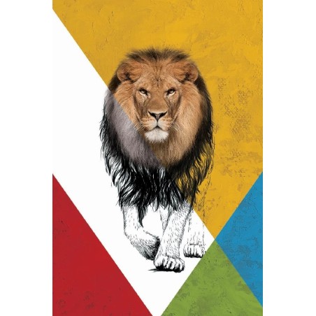 Vinilo Adhesivo Leon Coleccion Pintura Animales 0001
