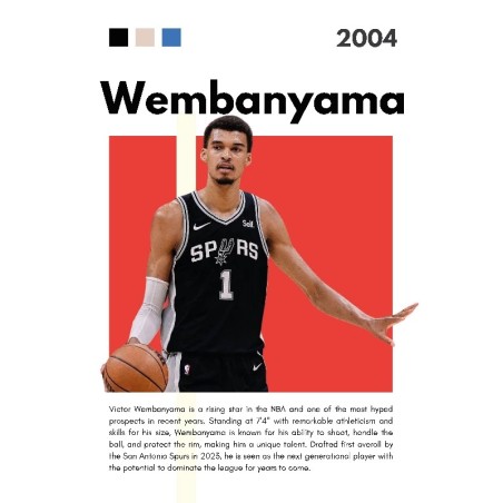 Vinilo Adhesivo Victor Wembanyama NBA 01507