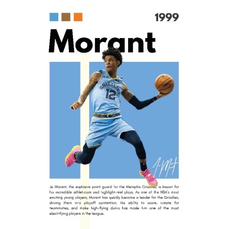 Vinilo Adhesivo Ja Morant NBA 01515