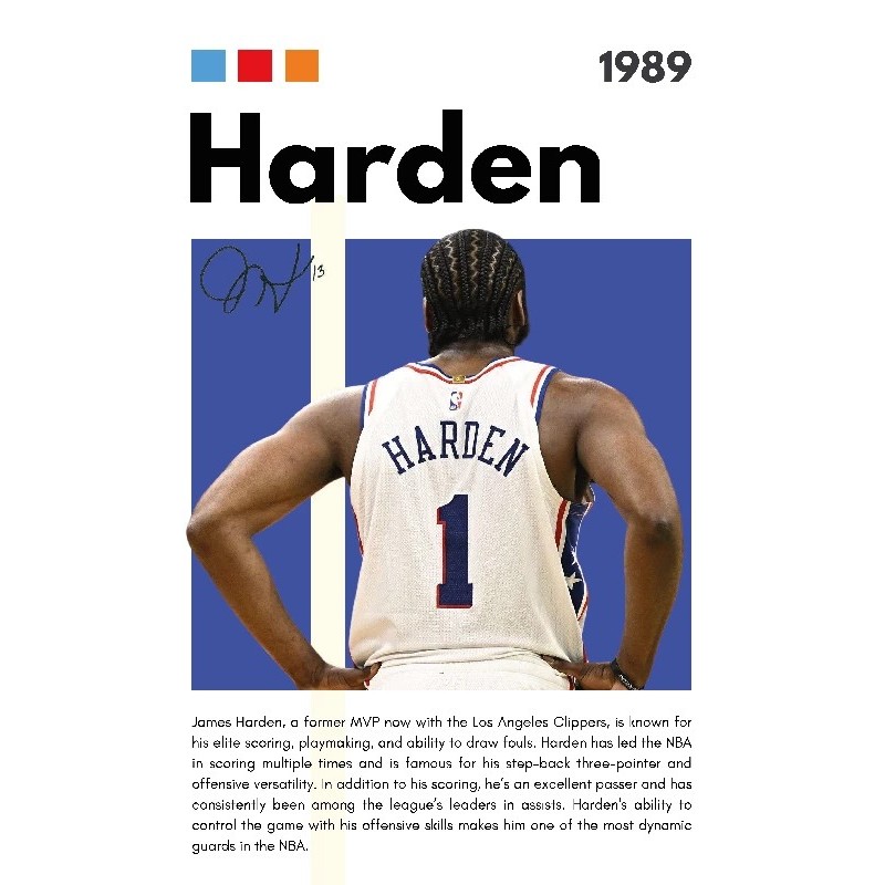 Vinilo Adhesivo James Harden NBA 01517 Vinilo Adhesivo James Harden NBA 01517