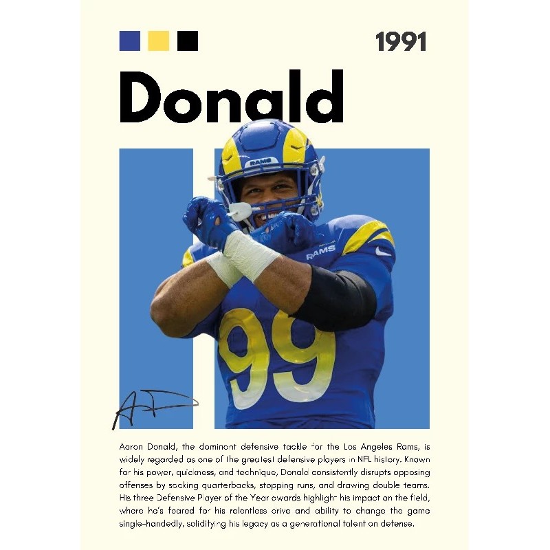 Vinilo Adhesivo Donald NFL 01526