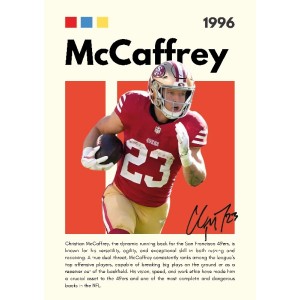 Vinilo Adhesivo McCaffrey NFL 01528