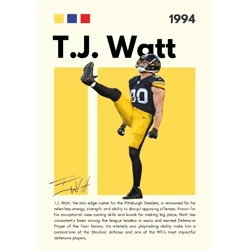 Vinilo Adhesivo T.J. Watt NFL 01532 Vinilo Adhesivo T.J. Watt NFL 01532