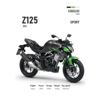 Vinilo Adhesivo Kawasaki Z125 MotoBike 01574