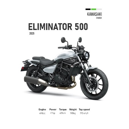 Vinilo Adhesivo La Kawasaki Eliminator 500 MotoBile 01582