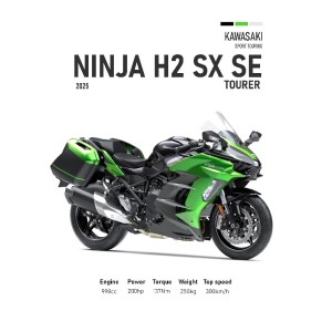 Vinilo Adhesivo Kawasaki Ninja H2 SX SE MotoBile 01602