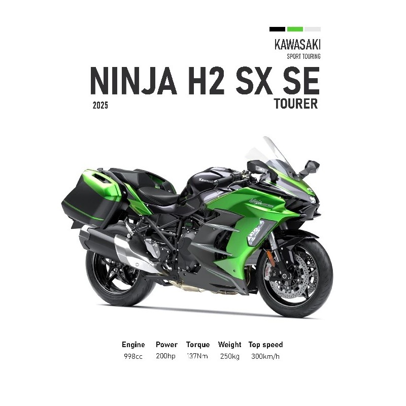 Vinilo Adhesivo Kawasaki Ninja H2 SX SE MotoBile 01602