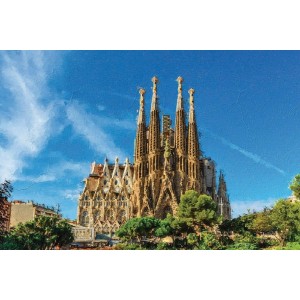 Vinilo Adhesivo Sagrada Familia Lugares Coleccion Pintura 0285
