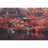 Vinilo Adhesivo Templo de Daigo-ji Paisajes Coleccion Pintura 0671