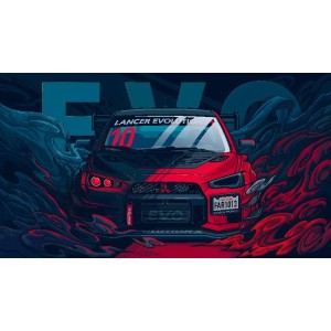Vinilo Adhesivo Evo Coche Drift 01244