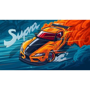 Vinilo Adhesivo Toyota Supra Coche Drift 01239