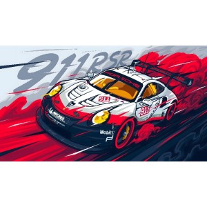 Vinilo Adhesivo porche 911 RSR Coche Drift 01236